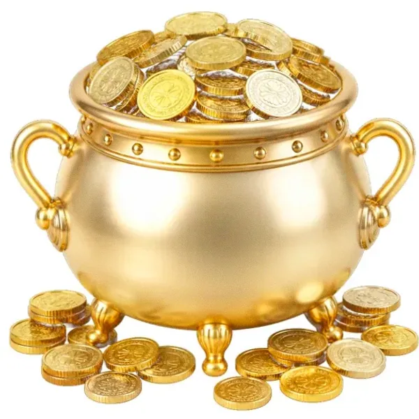 Coin-filled cauldron — Pure Casino