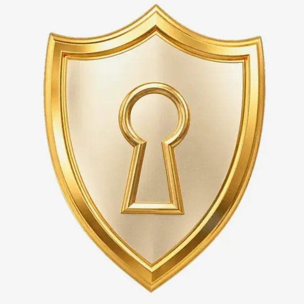 Shield with keyhole — Pure Casino
