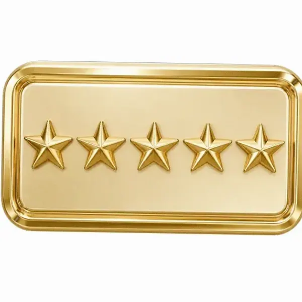 Five-star rating plaque — Pure Casino