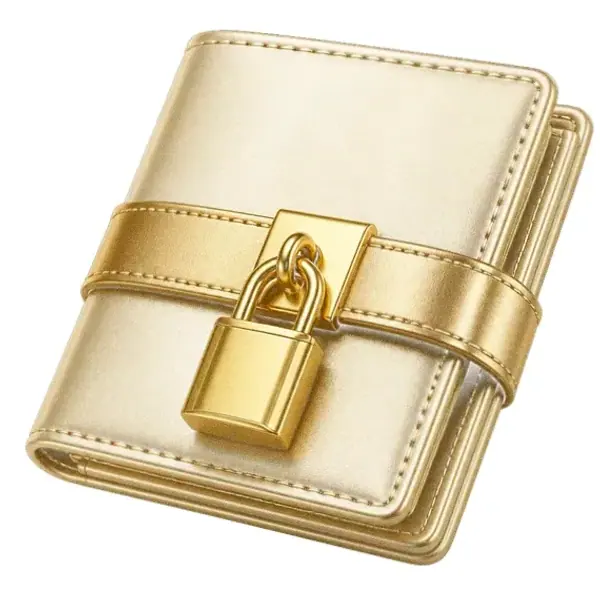 Locked leather wallet — Pure Casino