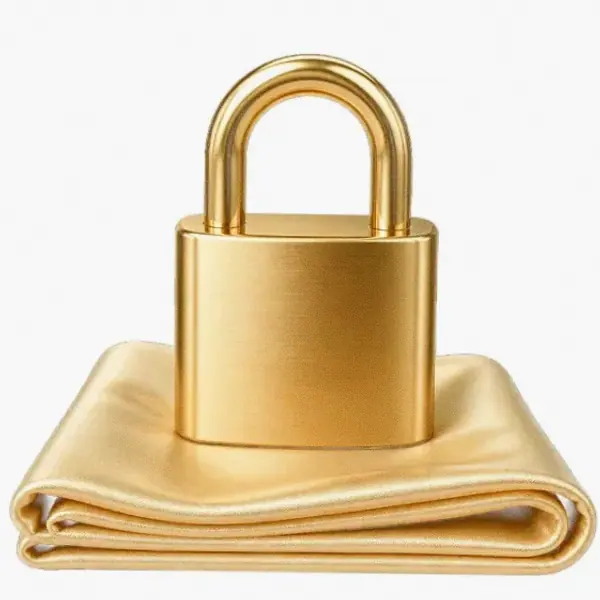 Padlock on folded cloth — Pure Casino