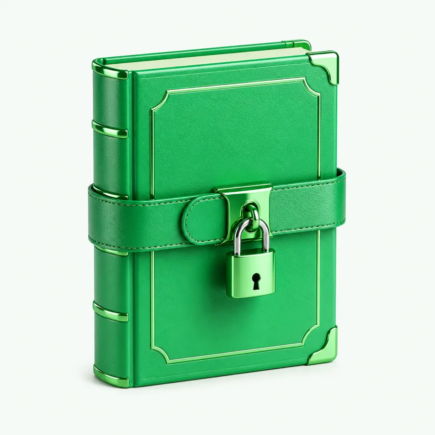 Book with padlock strap — Pure Casino