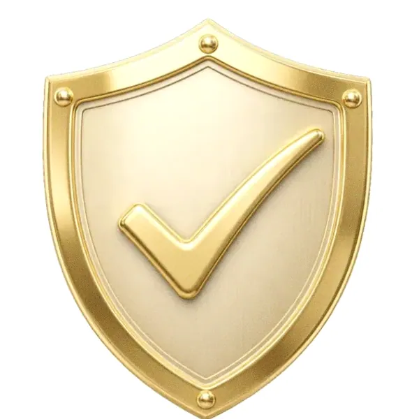 Checkmark shield — Pure Casino