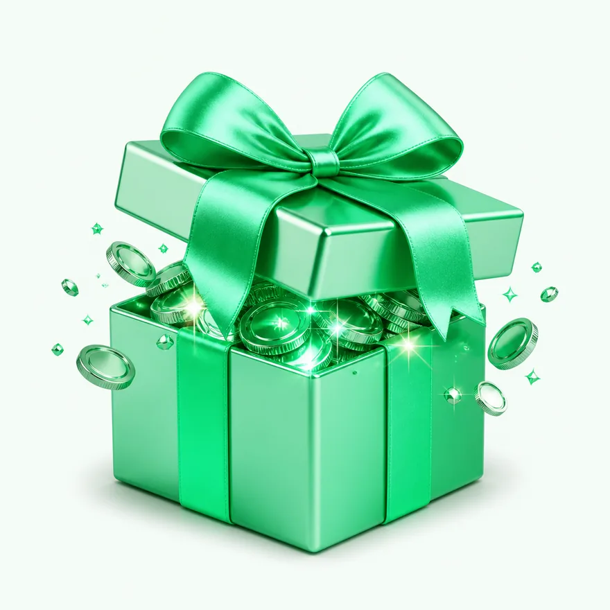Ribbon-tied gift box — Pure Casino