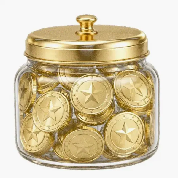 Coin-filled jar — Pure Casino