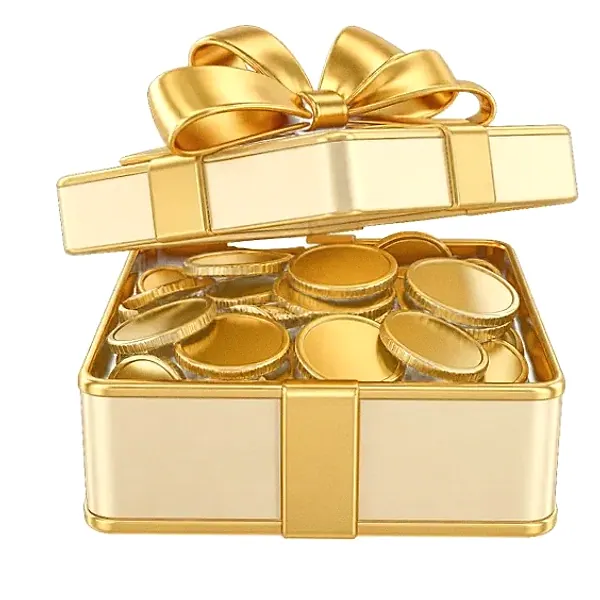 Gift box with coins — Pure Casino