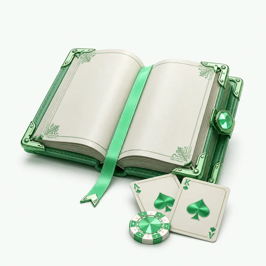 Open rulebook with cards — Pure Casino